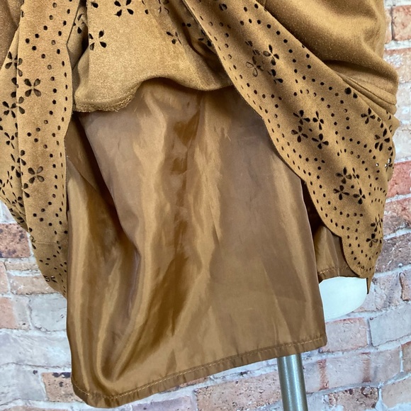 Xhilaration MIDI Smock Dress Brown Short Sleeve Casual Sz M - Picture 4 of 13